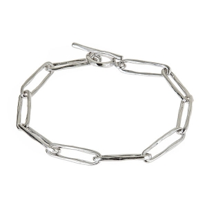Sterling Silver Link Toggle Bracelet