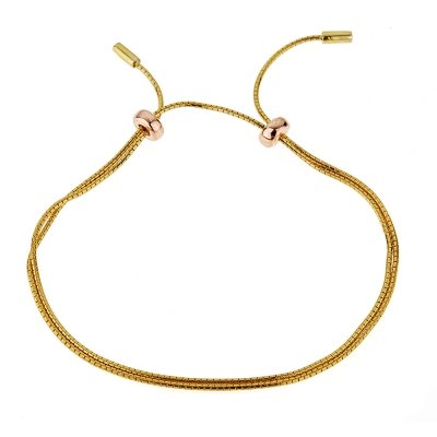 Sterling Silver 18kt Yellow Gold Glaze Bracelet